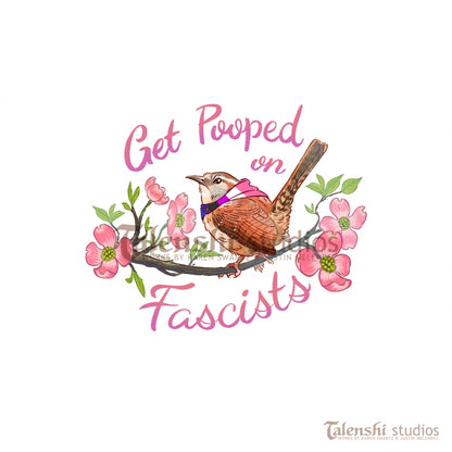 2.5" - 3" Anti-Fascist Wren Vinyl Sticker (Pride Version)