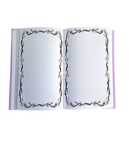 Antler Bordered Blank Magnetic Journal Refill, lavender cover color