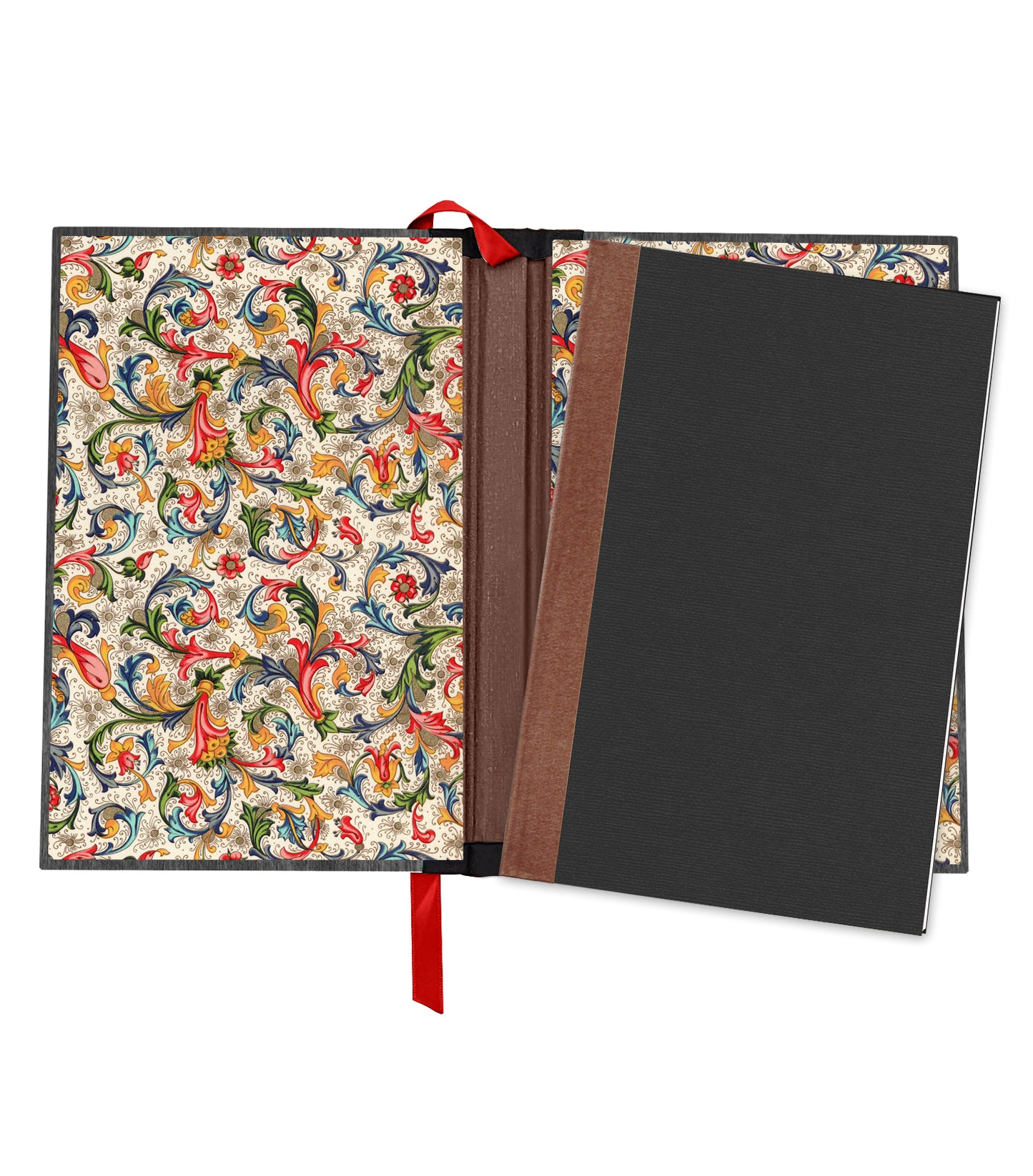 Library Weasels Magnetic Wooden Journal, Black & Cream