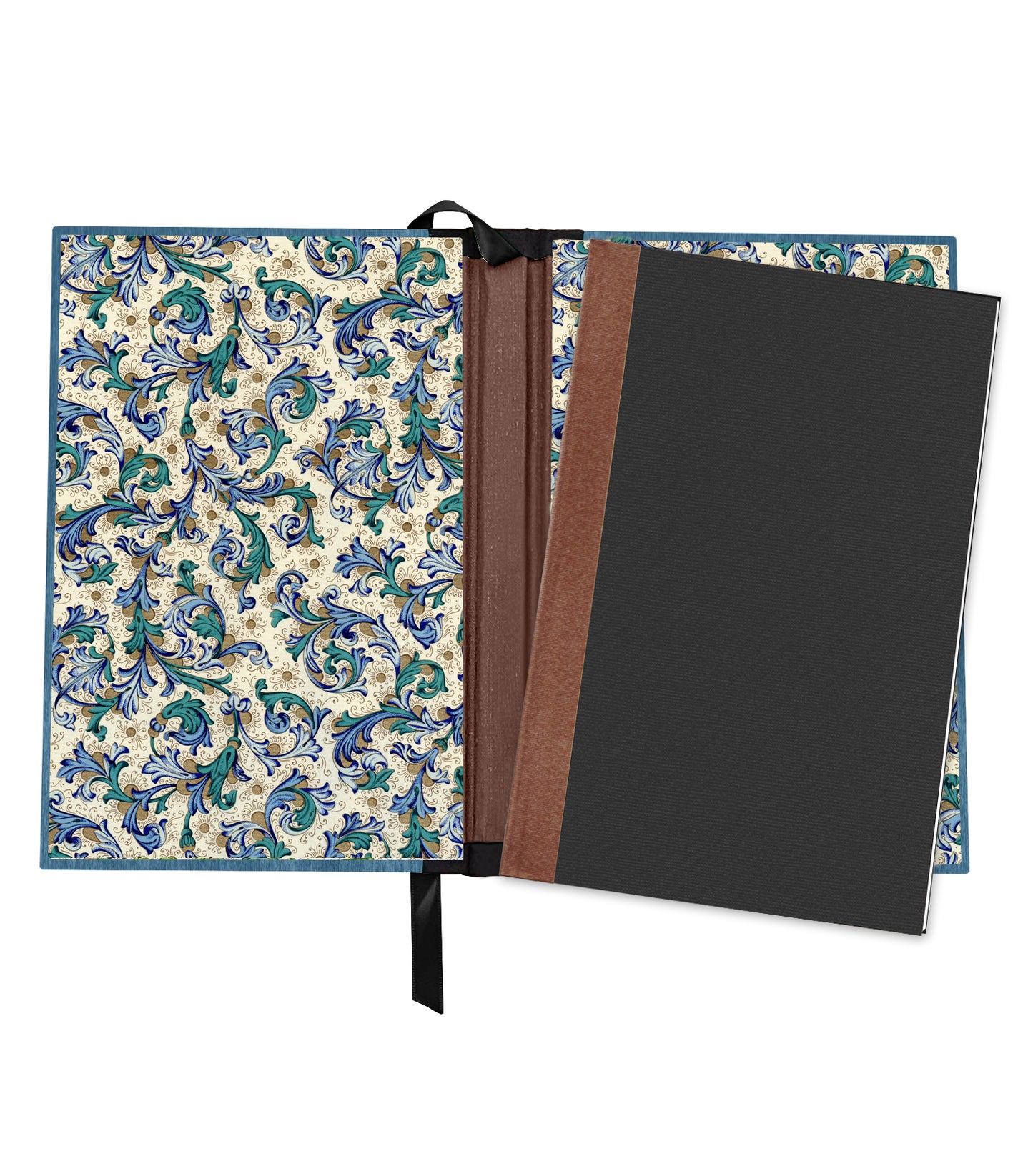 The King Cuckoo Magnetic Wooden Journal, Blue & Black