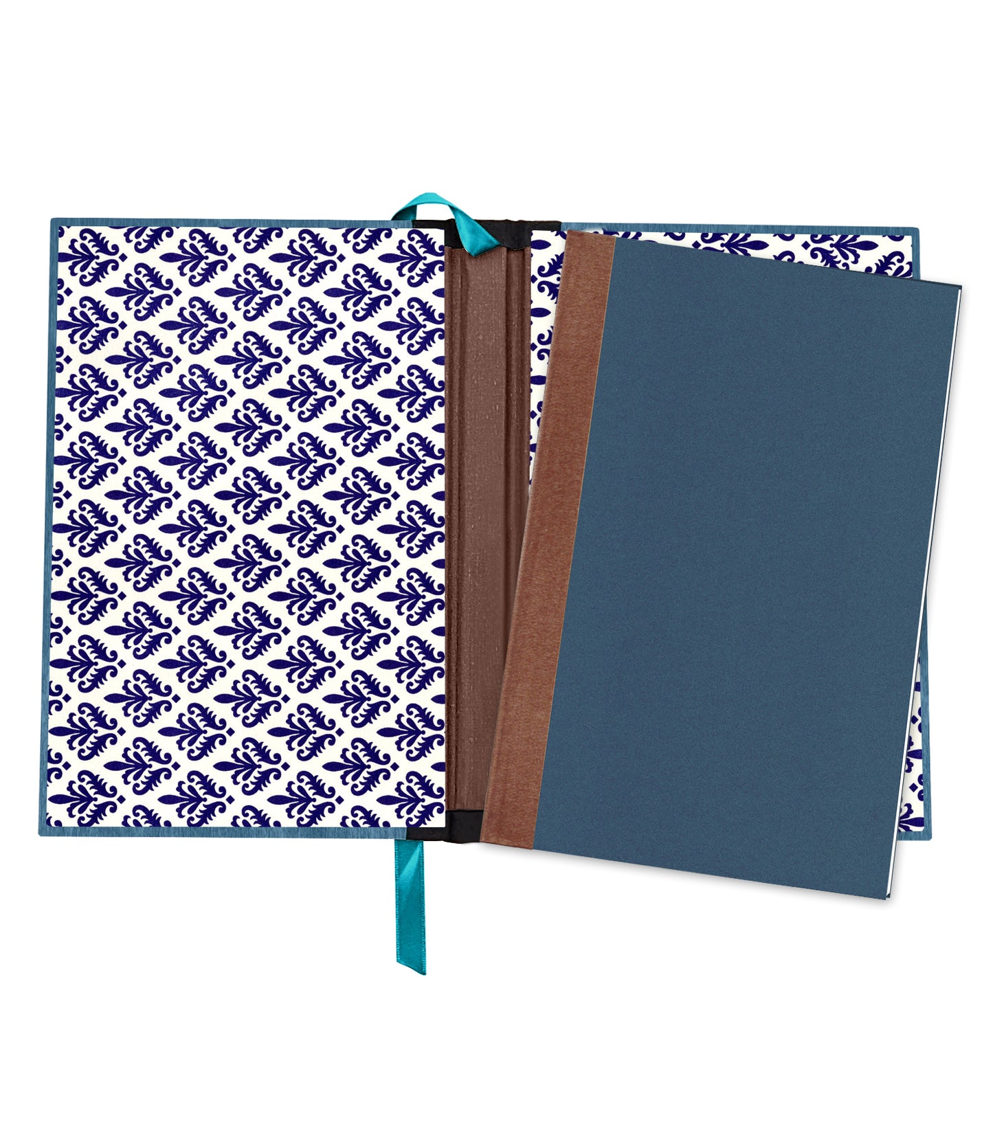 Mage Priest Magpie Magnetic Wooden Journal, Blue & Gray