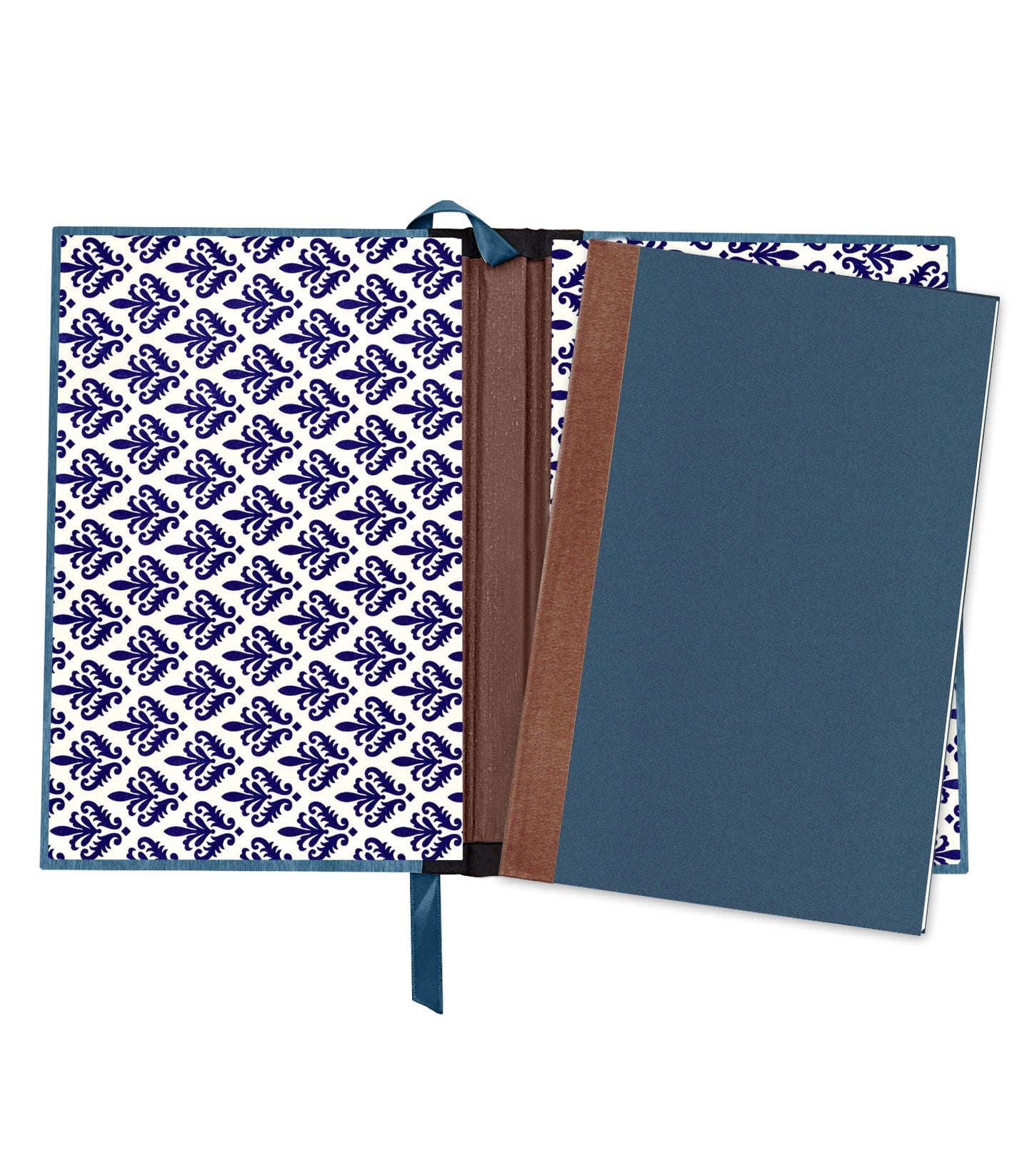 Water Dragon Magnetic Wooden Journal, Blue & Navy