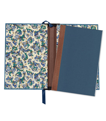 Bounding Ram Magnetic Wooden Journal, Blue & Navy