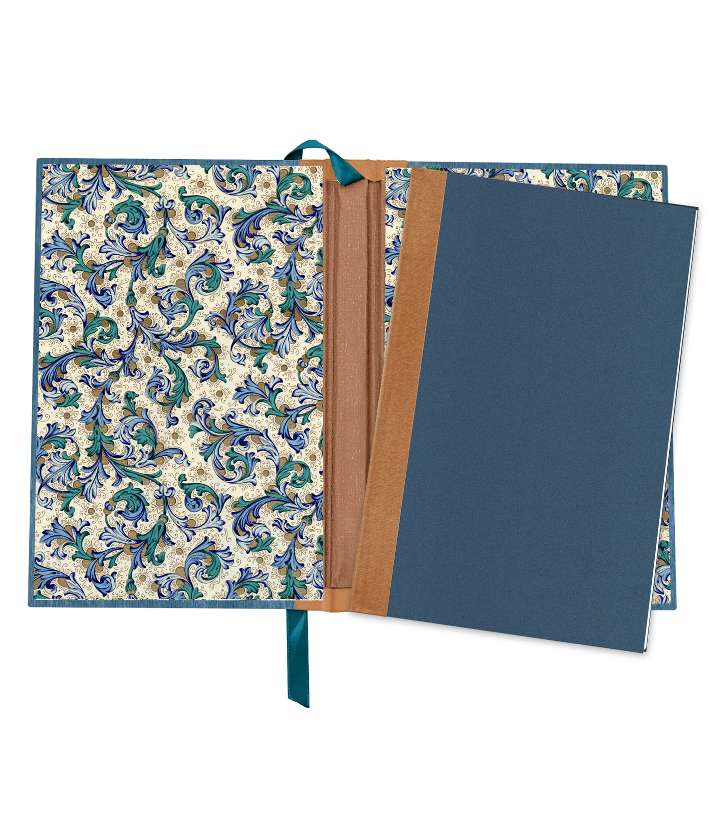 Swallow King's Knight Magnetic Wooden Journal, Blue & Gray