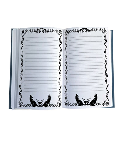 Warbler Blue Miner Magnetic Wooden Journal, Black & Gray