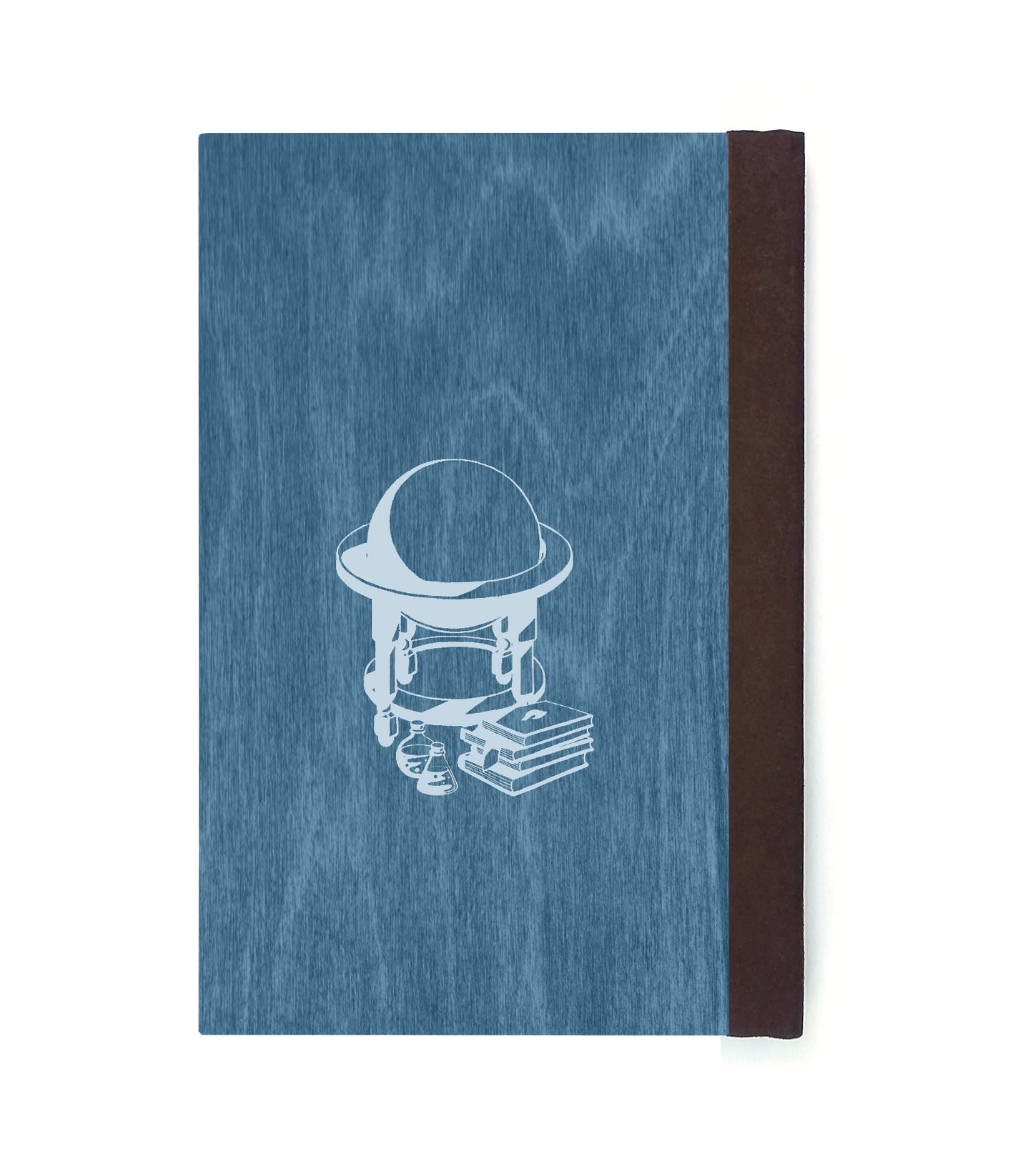 Gazing Dragon Magnetic Wooden Journal, Blue & Gray