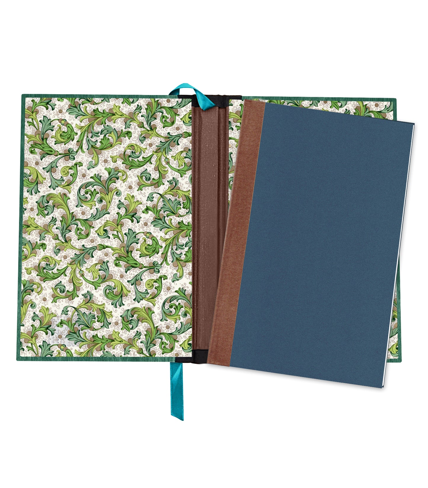 Heron Fencer Magnetic Wooden Journal, Green & Teal