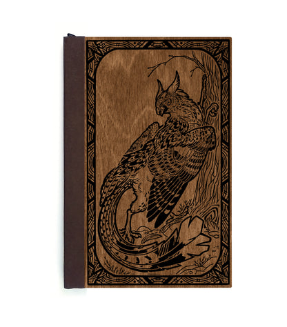 Gryphon's Scratching Tree Magnetic Wooden Journal, Brown & Black