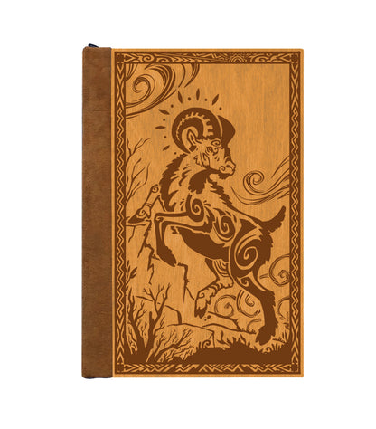 Bounding Ram Magnetic Wooden Journal, Honey & Ochre