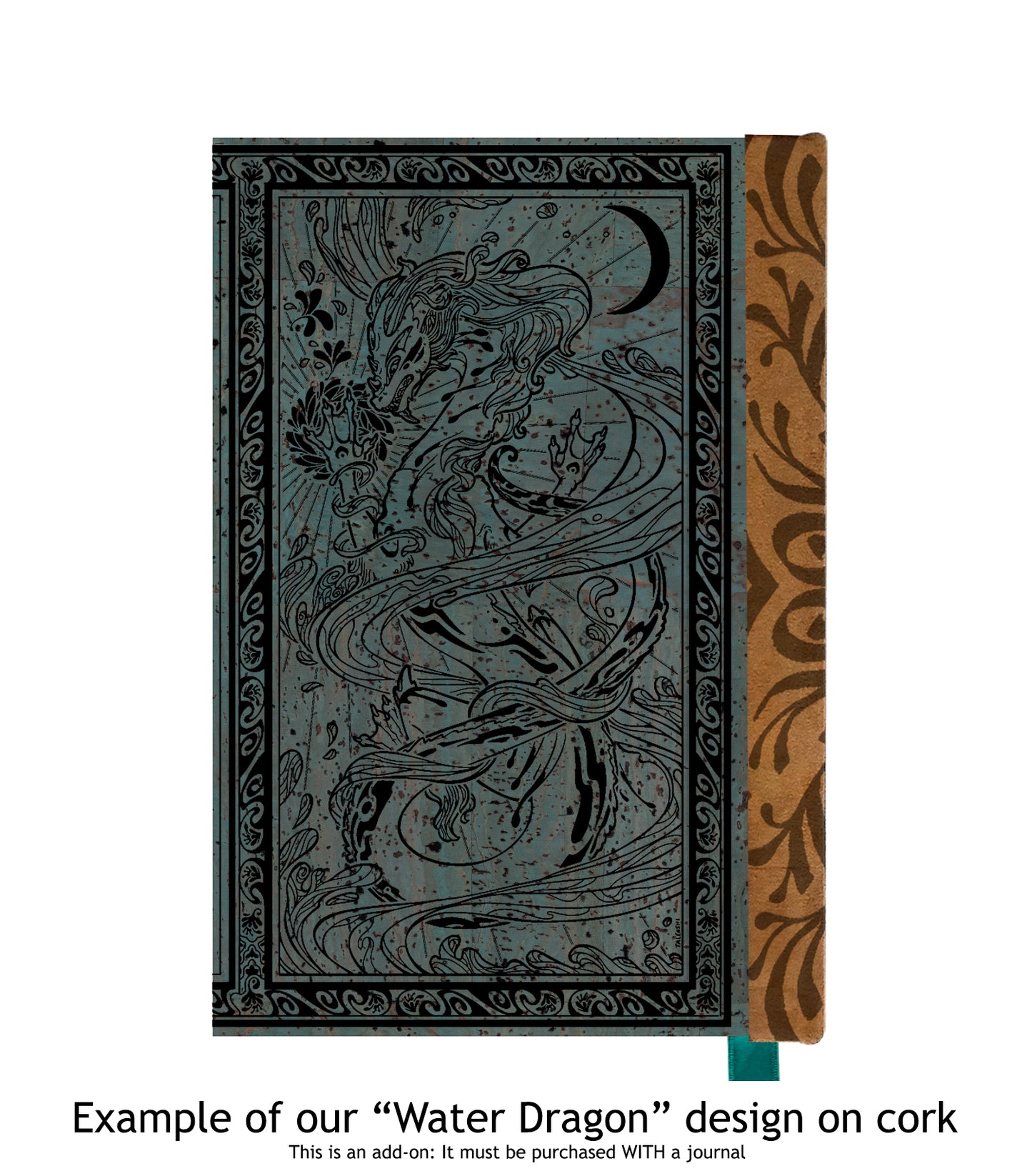 Upgrade: Make my journal cover with Teal Cork Fabric