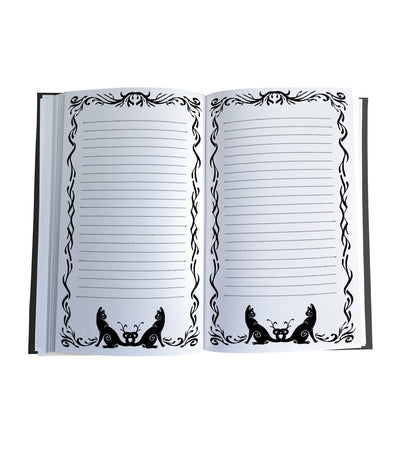 Library Weasels Magnetic Wooden Journal, Black & Cream