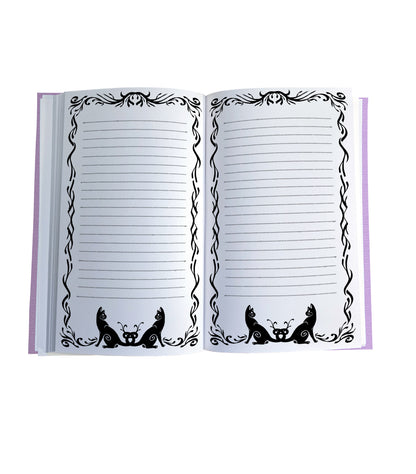 Jackalope & Wolf Magnetic Wooden Journal, Brown & Lavender