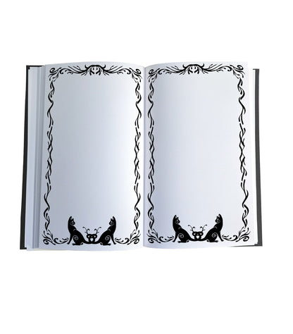 Dancing Fox Magnetic Wooden Journal, Black & Cream