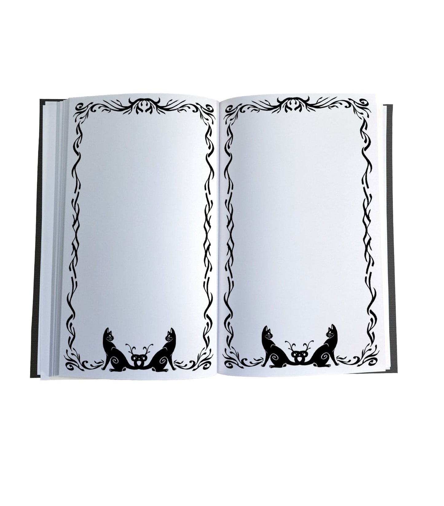 Howling Wolf Magnetic Wooden Journal, Black & Cream