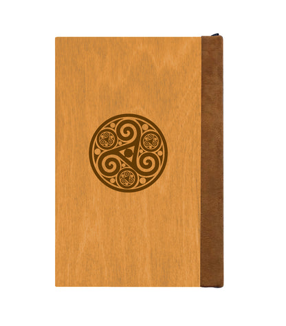 Spiritual Otters Magnetic Wooden Journal, Honey & Tan