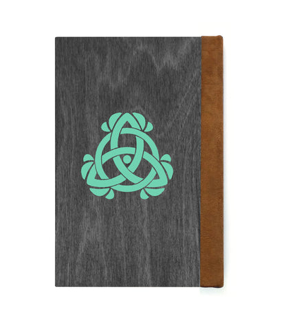 Scarabesque Beetle Magnetic Wooden Journal, Black & Teal