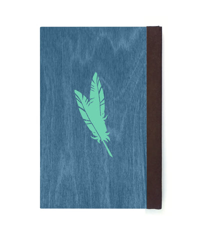 Soaring Eagle Magnetic Wooden Journal, Blue & Teal