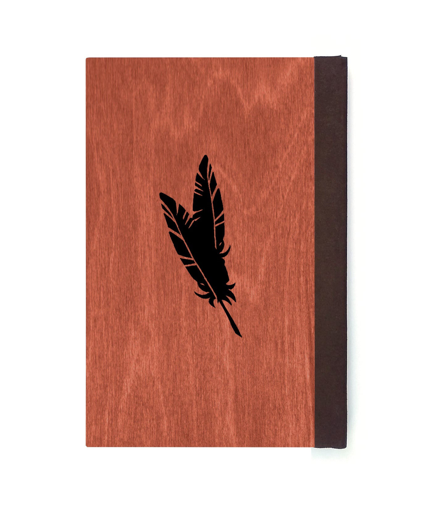 Soaring Eagle Magnetic Wooden Journal, Red & Black