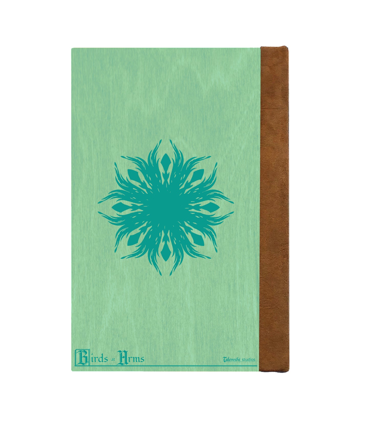 Swallow King's Knight Magnetic Wooden Journal, Jade & Teal