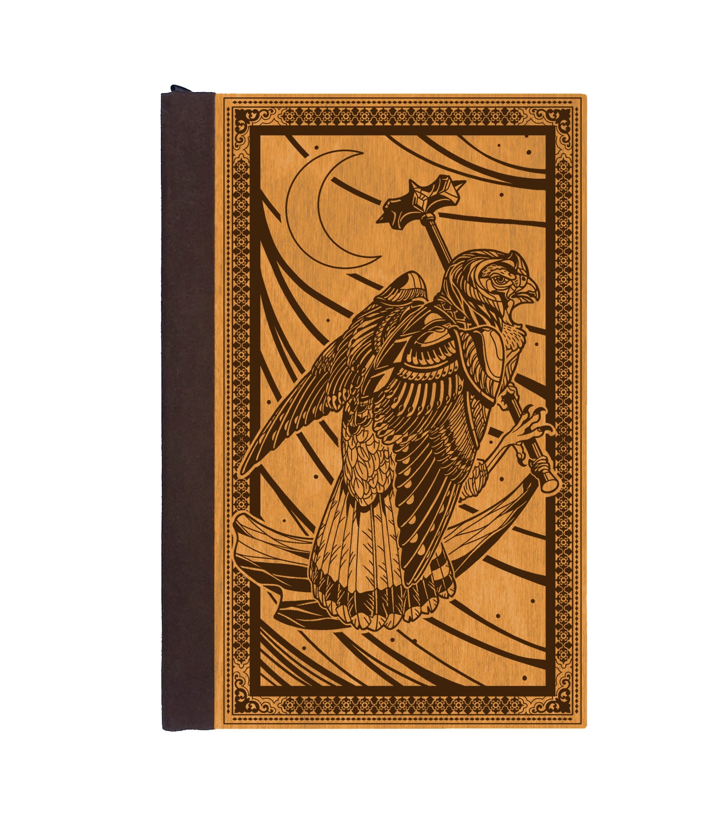 Kestrel Mercenary Magnetic Wooden Journal, Honey & Brown