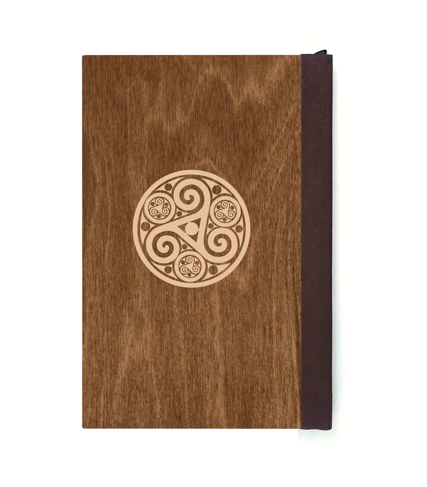 Spiritual Otters Magnetic Wooden Journal, Brown & Cream