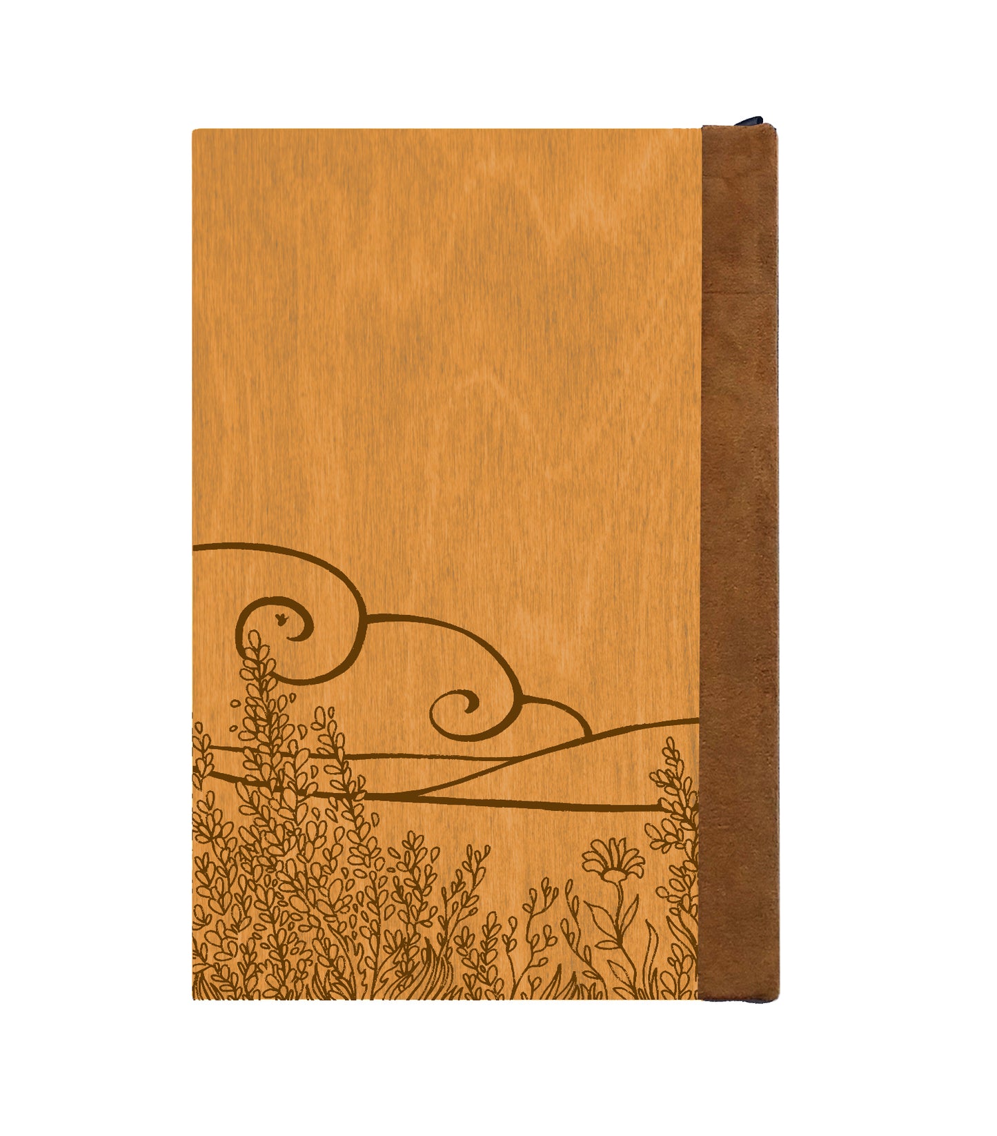 Bee Rider Magnetic Wooden Journal, Honey & Tan