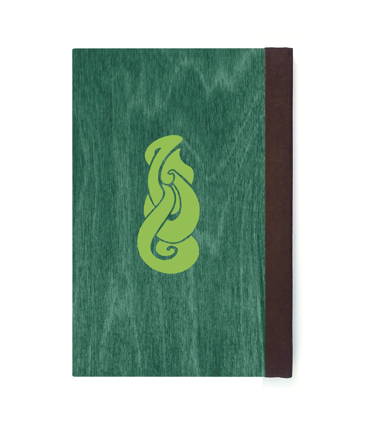 Spiraling Sharks Magnetic Wooden Journal, Green & Lime