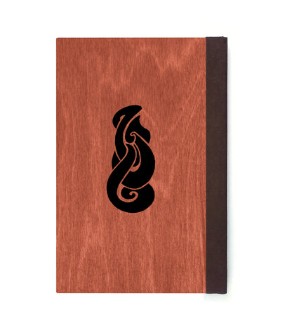 Spiraling Sharks Magnetic Wooden Journal, Red & Black