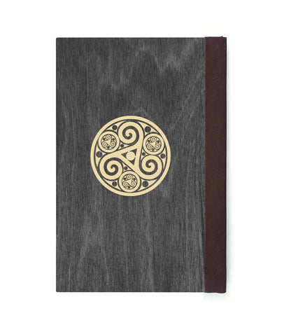 Library Weasels Magnetic Wooden Journal, Black & Cream